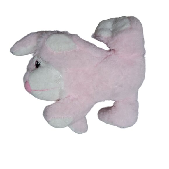 Pink Easter Bunny 7 inch Rabbit Spring Plush Stuffed Animal Toy Bow - Picture 5 of 7